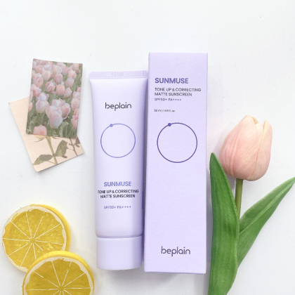 Kem Chống Nắng Nâng Tone, Kiềm Dầu Beplain Sunmuse Tone Up & Correcting Matte Sunscreen SPF50+ PA++++ 50ml