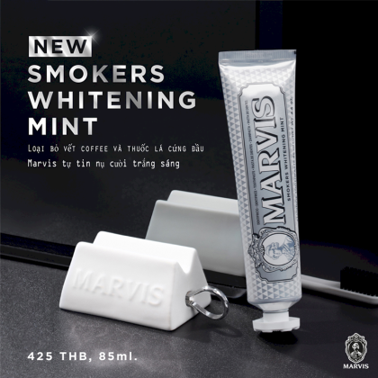 Kem Đánh Răng Marvis Whitening Mint Màu Trắng Vị Bạc Hà Châu Âu 85ml.