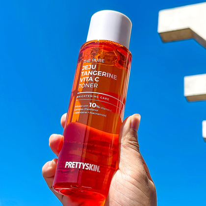 Nước Hoa Hồng Prettyskin The Pure Jeju Tangerine Vita C Toner 250ml