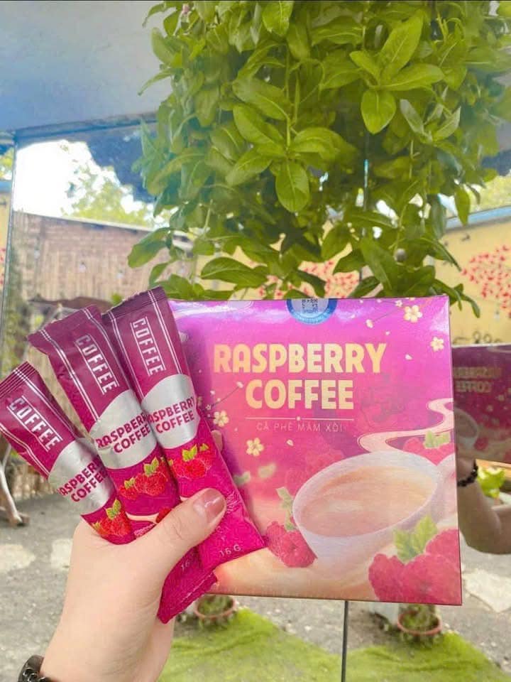 Cà phê giảm cân mâm xôi Raspberry Coffee là sự kết hợp độc đáo giữa cà phê nguyên chất rang xay và quả mâm xôi