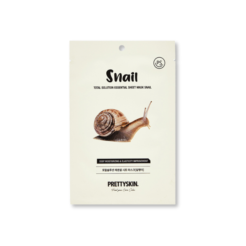 Mặt Nạ Ốc Sên Prettyskin Total Solution Essential Sheet Mask Snail