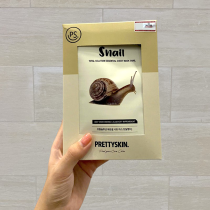Mặt Nạ Ốc Sên Prettyskin Total Solution Essential Sheet Mask Snail