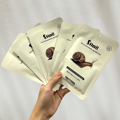Mặt Nạ Ốc Sên Prettyskin Total Solution Essential Sheet Mask Snail