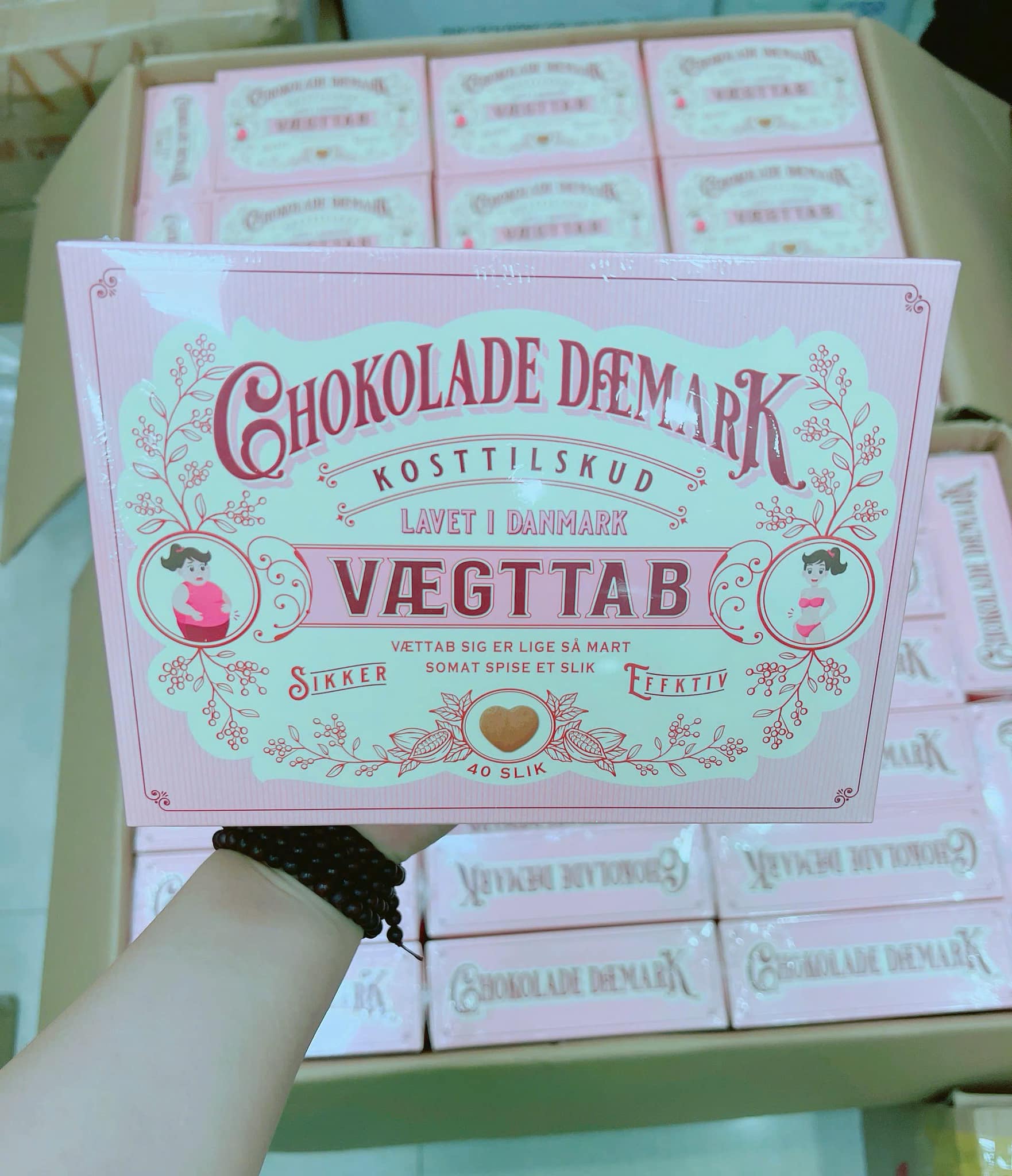 Kẹo Socola Giảm Cân Chokolade Danmark Vaegttab  Phiên bản mới từ Đan Mạch