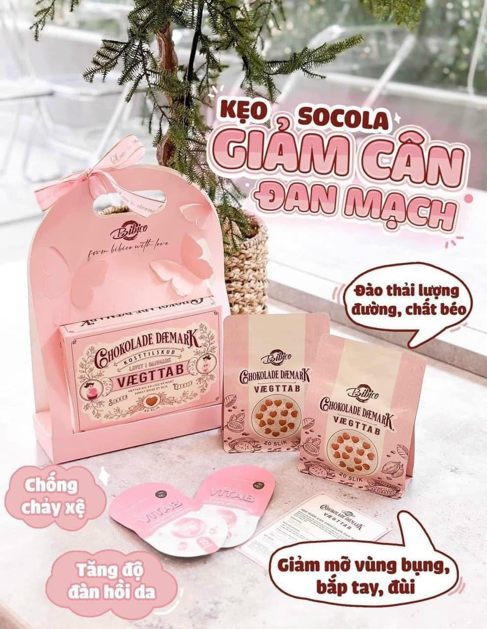Kẹo Socola Giảm Cân Chokolade Danmark Vaegttab  Phiên bản mới từ Đan Mạch