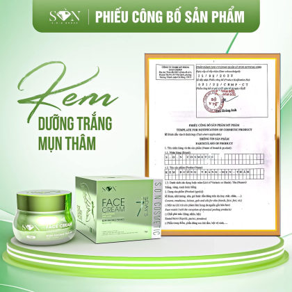 Combo Kem Face Hỗ Trợ Giảm Mụn Xanh Lá + Xanh Biển SON Cosmetic Tặng Cao Bưởi