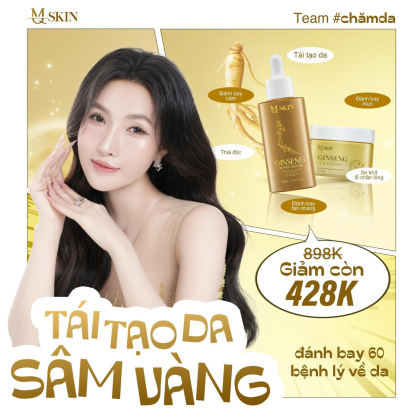 Combo tái tạo da sâm vàng MQ Skin đem lại cho bạn làn da tươi mới