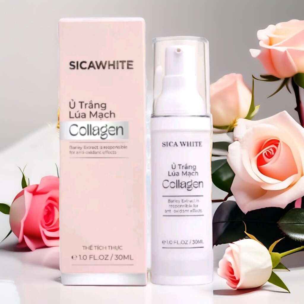 Kem Ủ Trắng Lúa Mạch Collagen Sica White  cho hiệu quả nhanh,sáng tự nhiên mà không làm yếu Da bào mòn Da