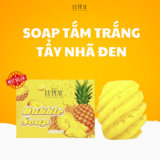 Xà Bông Tắm Trắng Body Khóm Bubble Soap 65g Le Peau