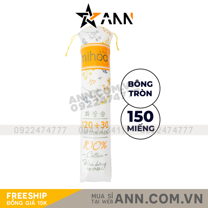 8936112021119-1.png Bông Tẩy Trang Mihoo 150 Miếng - 8936112021119
